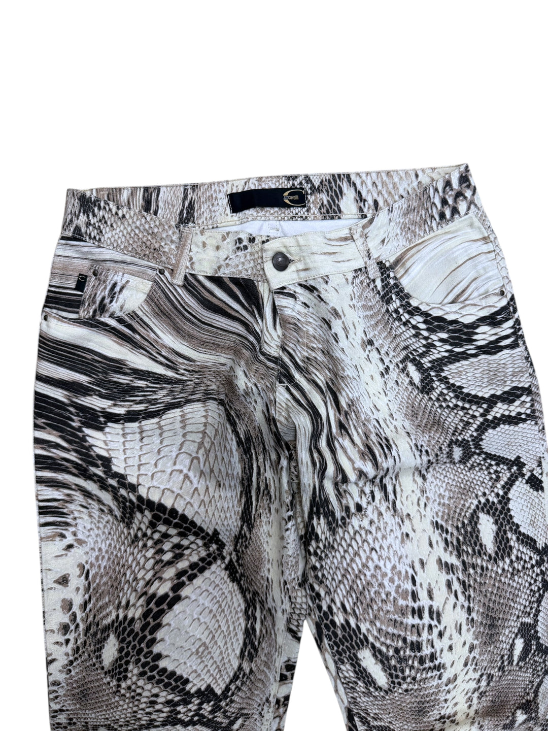 2000s Just Cavalli full python print jeans medium