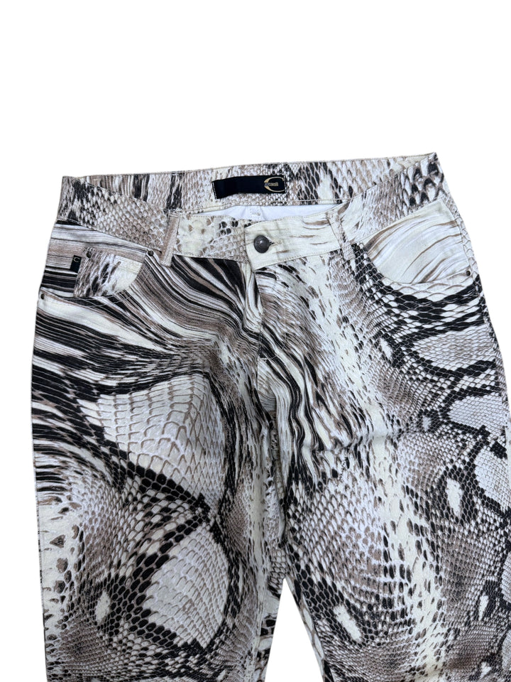 2000s Just Cavalli full python print jeans medium