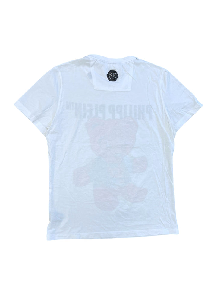 Philipp Plein “Red Teddy” Crystal Embellished Tee small