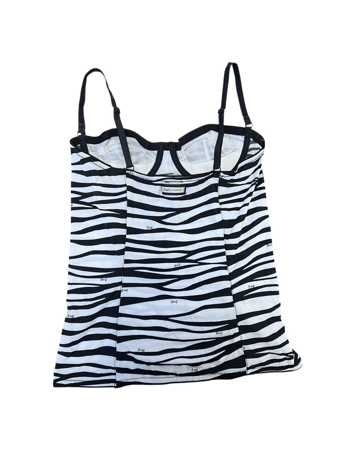 Dolce&Gabbana vintage zebra stripe bustier top