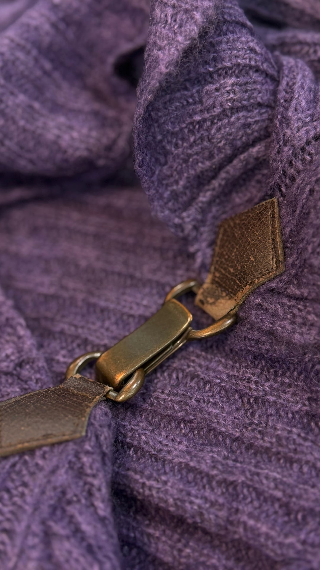 Vintage purple mohair cropped cardigan