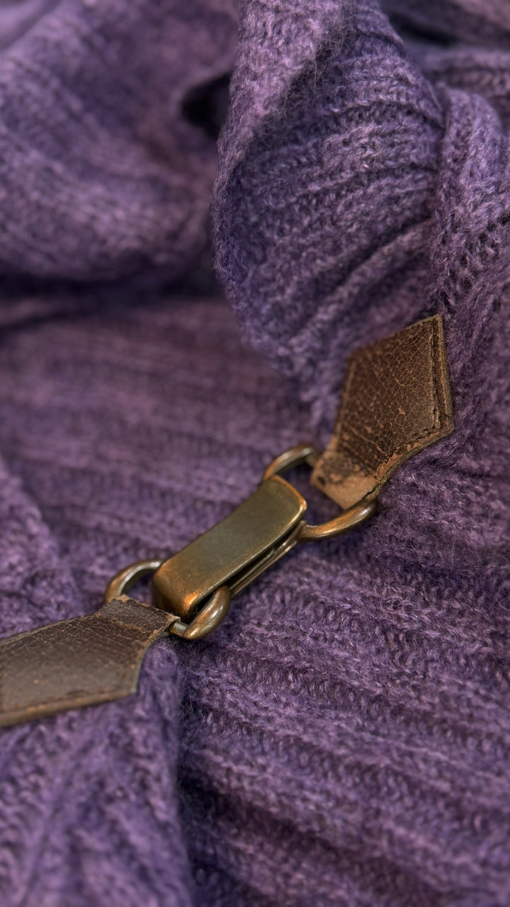 Vintage purple mohair cropped cardigan