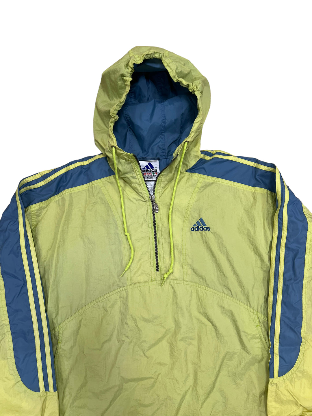Adidas 90’s highlighter Hooded Zip Windbreaker Jacket Men’s Large