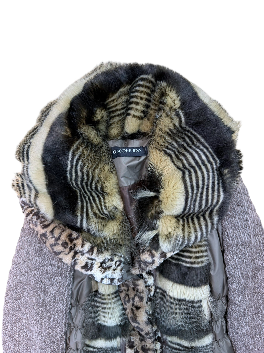 Coconuda multi-fur knit jacket medium