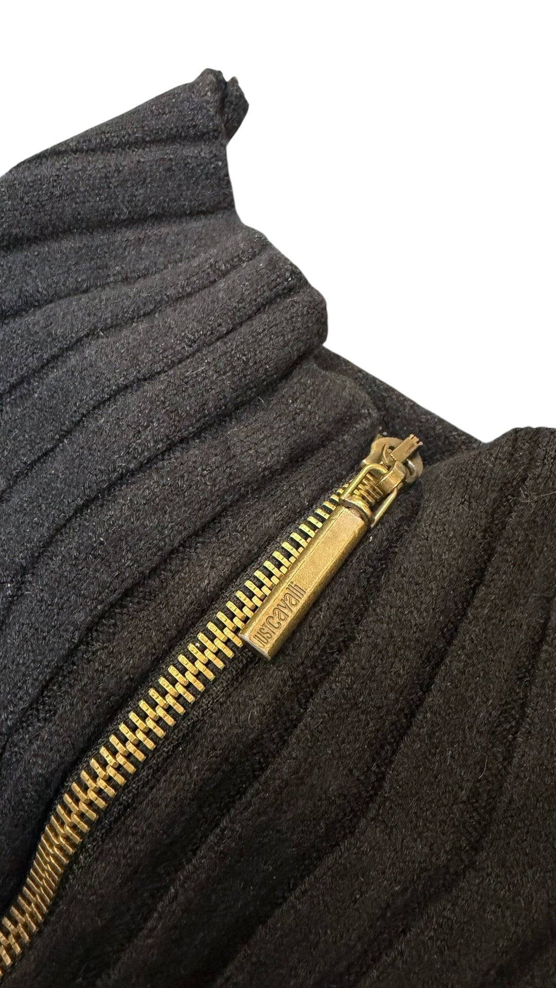 Just Cavalli vintage ribbed zip cardigan