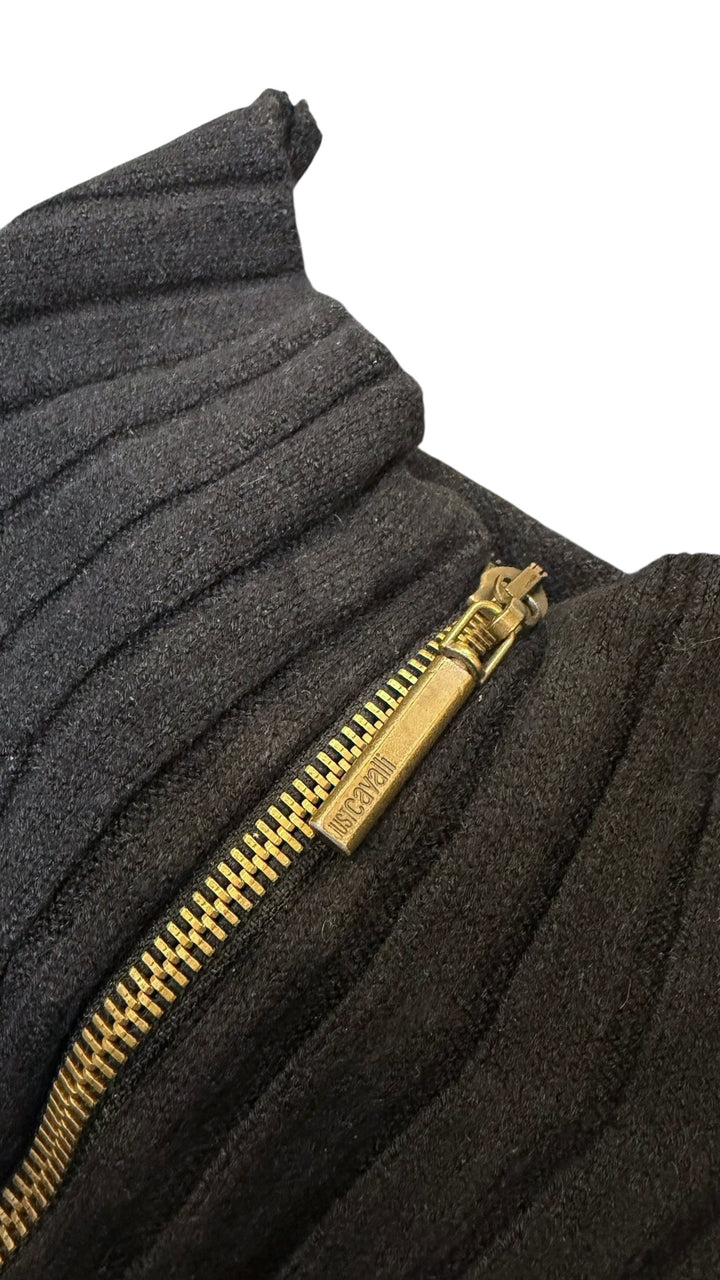 Just Cavalli vintage ribbed zip cardigan