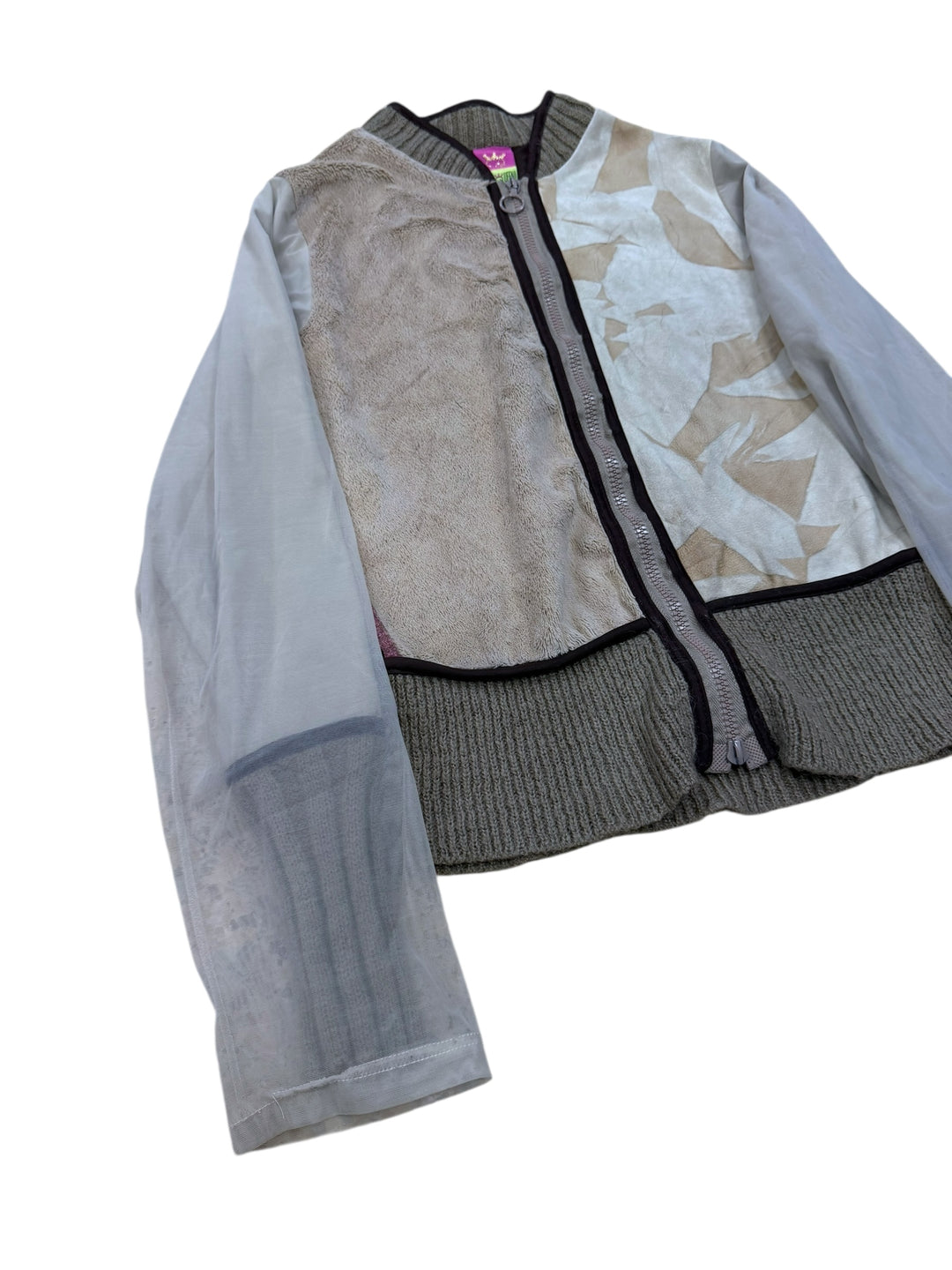 Save The Queen Mixed-Media Slim Bomber Jacket