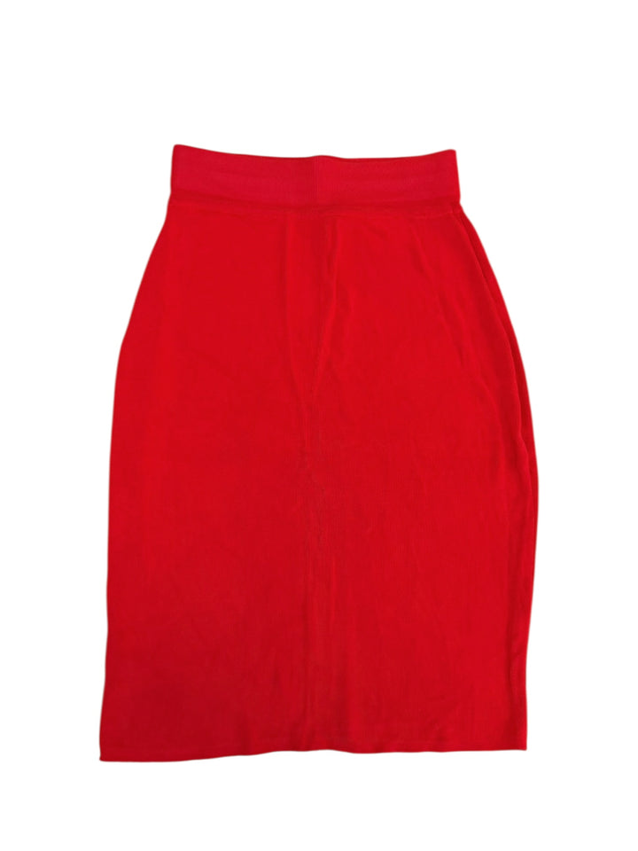 Yves Saint Laurent variation orange/red knit skirt small