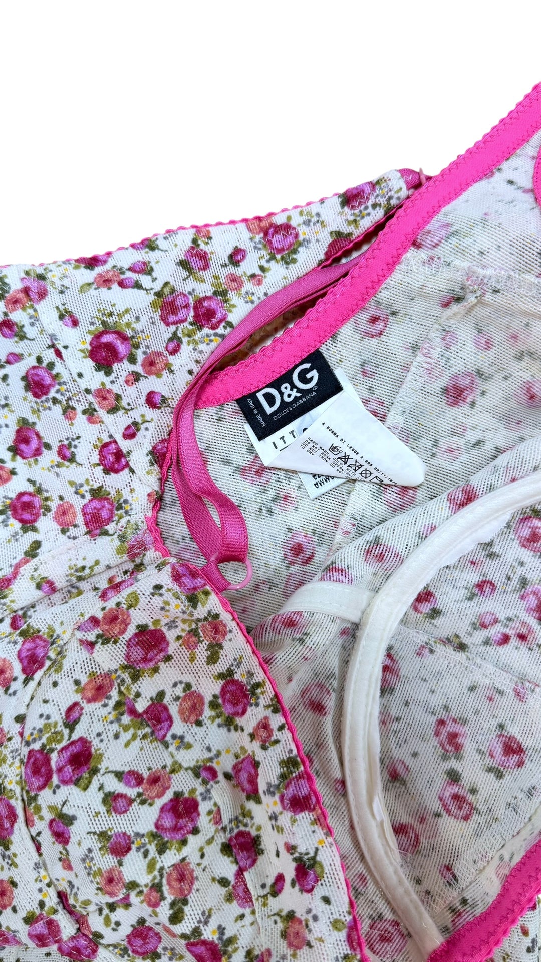 1990s Dolce&Gabbana floral corset dress