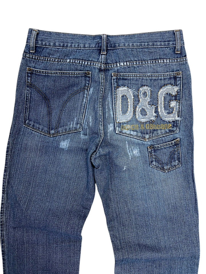 Dolce&Gabbana Vintage Distressed Logo Jeans Men’s Medium