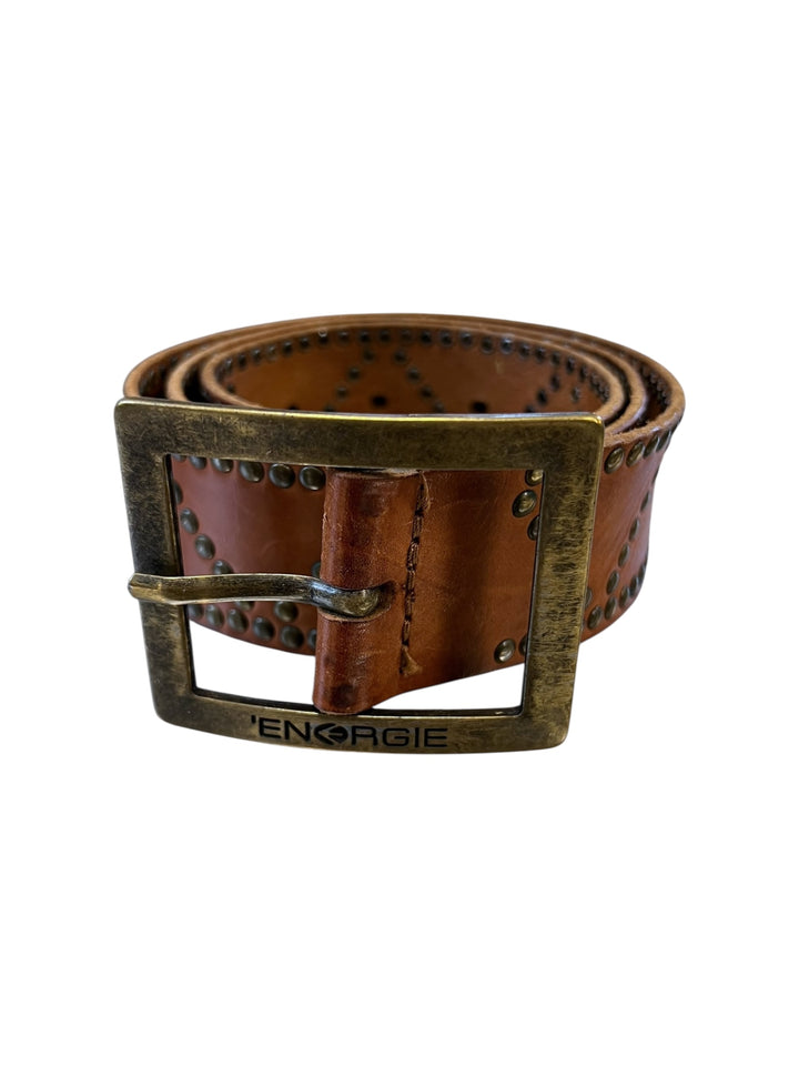 Energie Vintage Studded Leather Belt