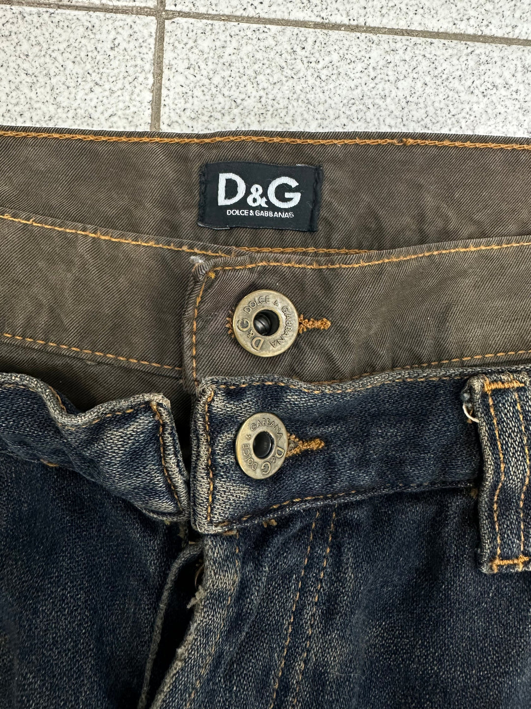 Dolce&Gabbana AW2003 cargo pocket straight-leg jeans