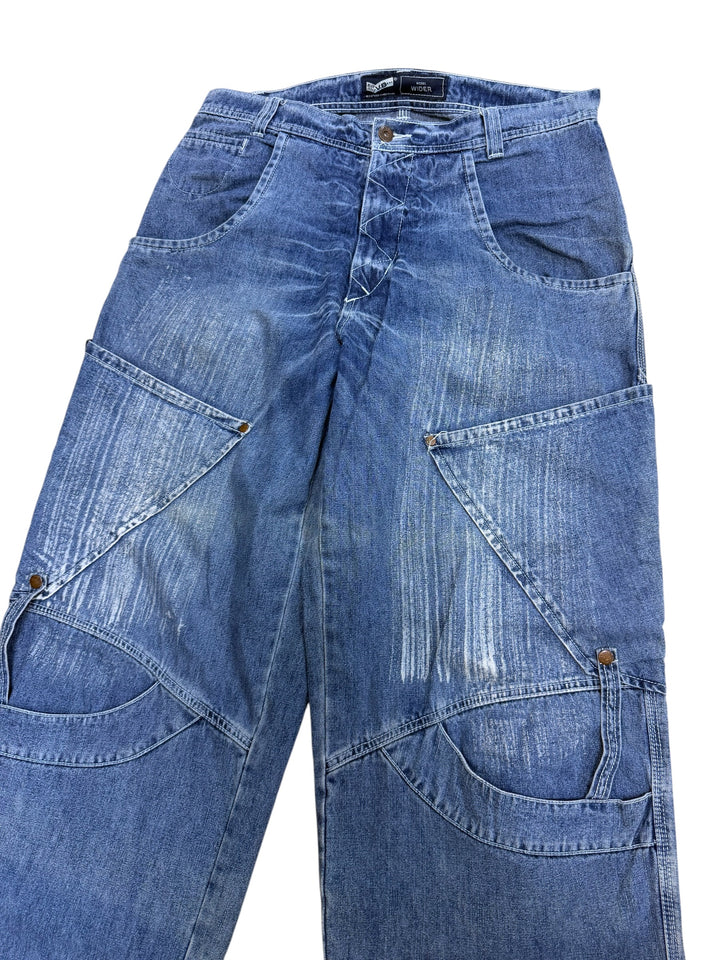 2000s patchwork carpenter jeans - oversized fit