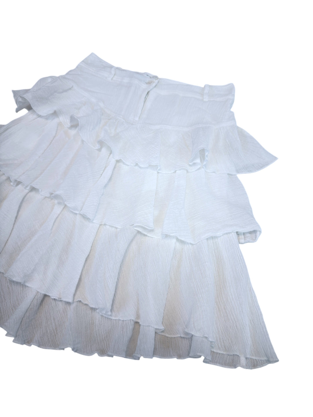 Miss Blumarine vintage white tiered ruffle skirt small