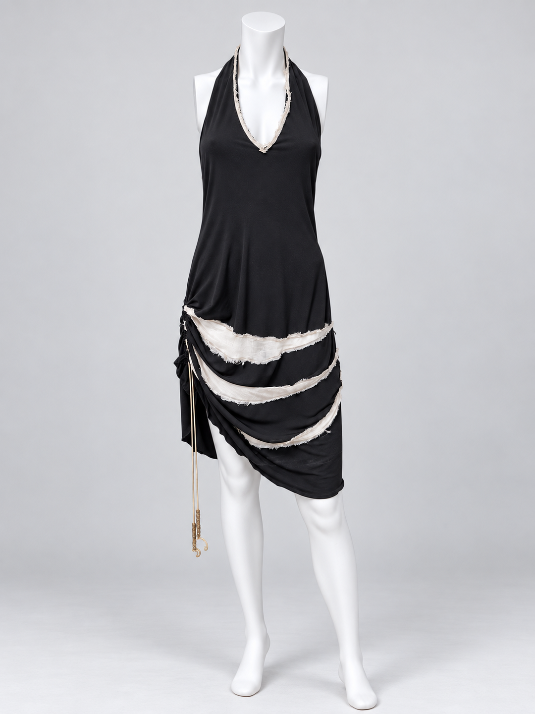 Vintage ruched halter dress