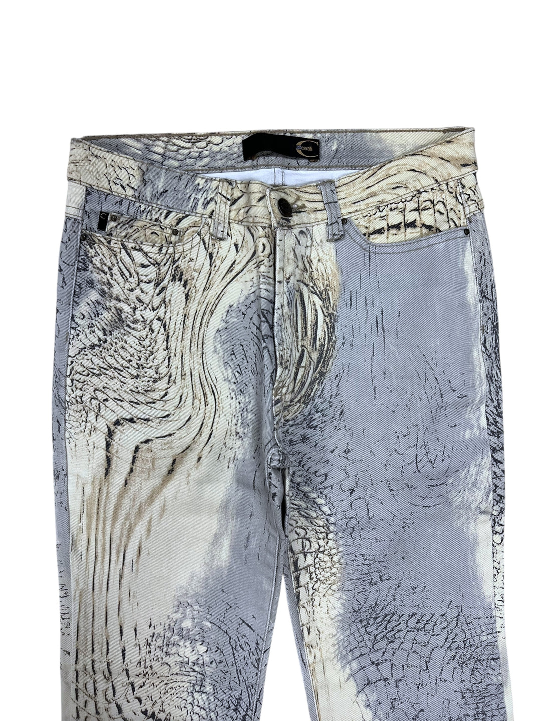Just Cavalli SS2002 Natural Eroded Jeans Small(eu34)