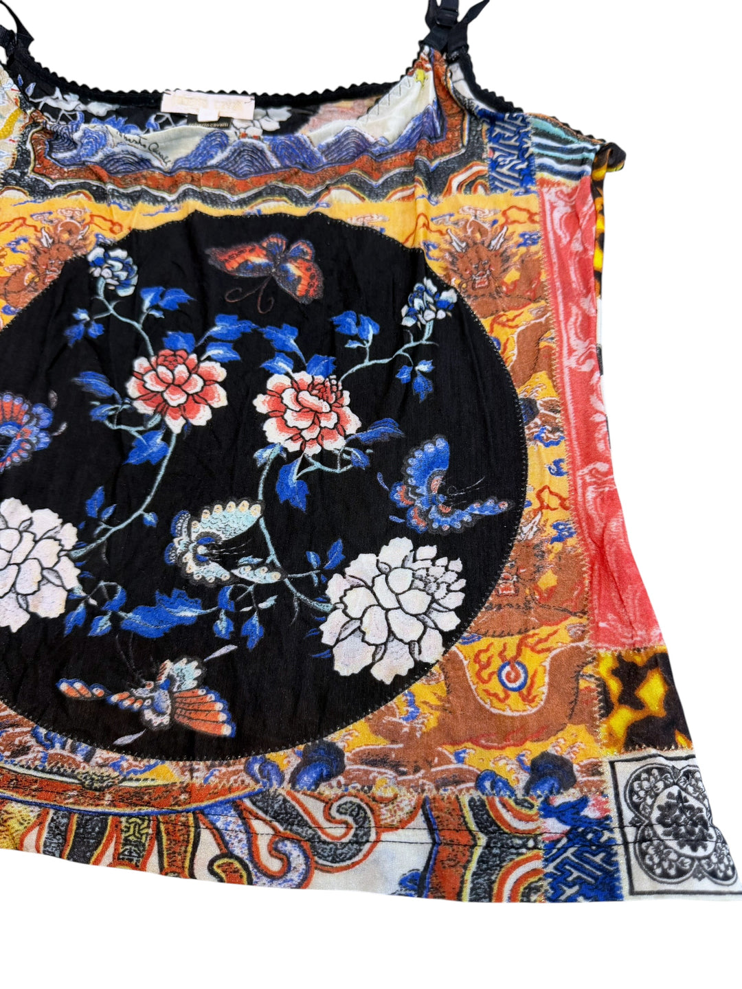 Roberto Cavalli oriental print camisole top