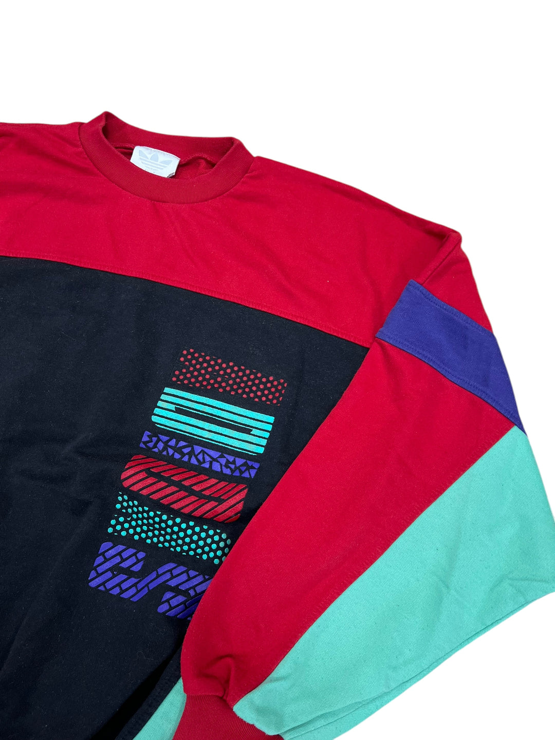 Adidas Colour Block Spell Out 90’s Sweatshirt women’s M/L