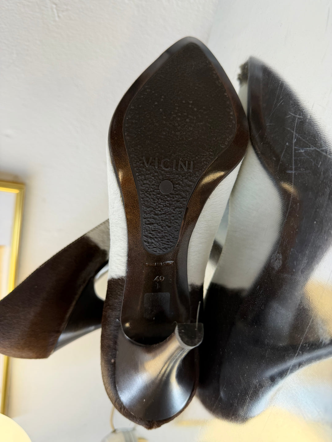 VICINI by Giuseppe Zanotti Pumps - c.2000 Hair-On Leather Baroque Toe eu40