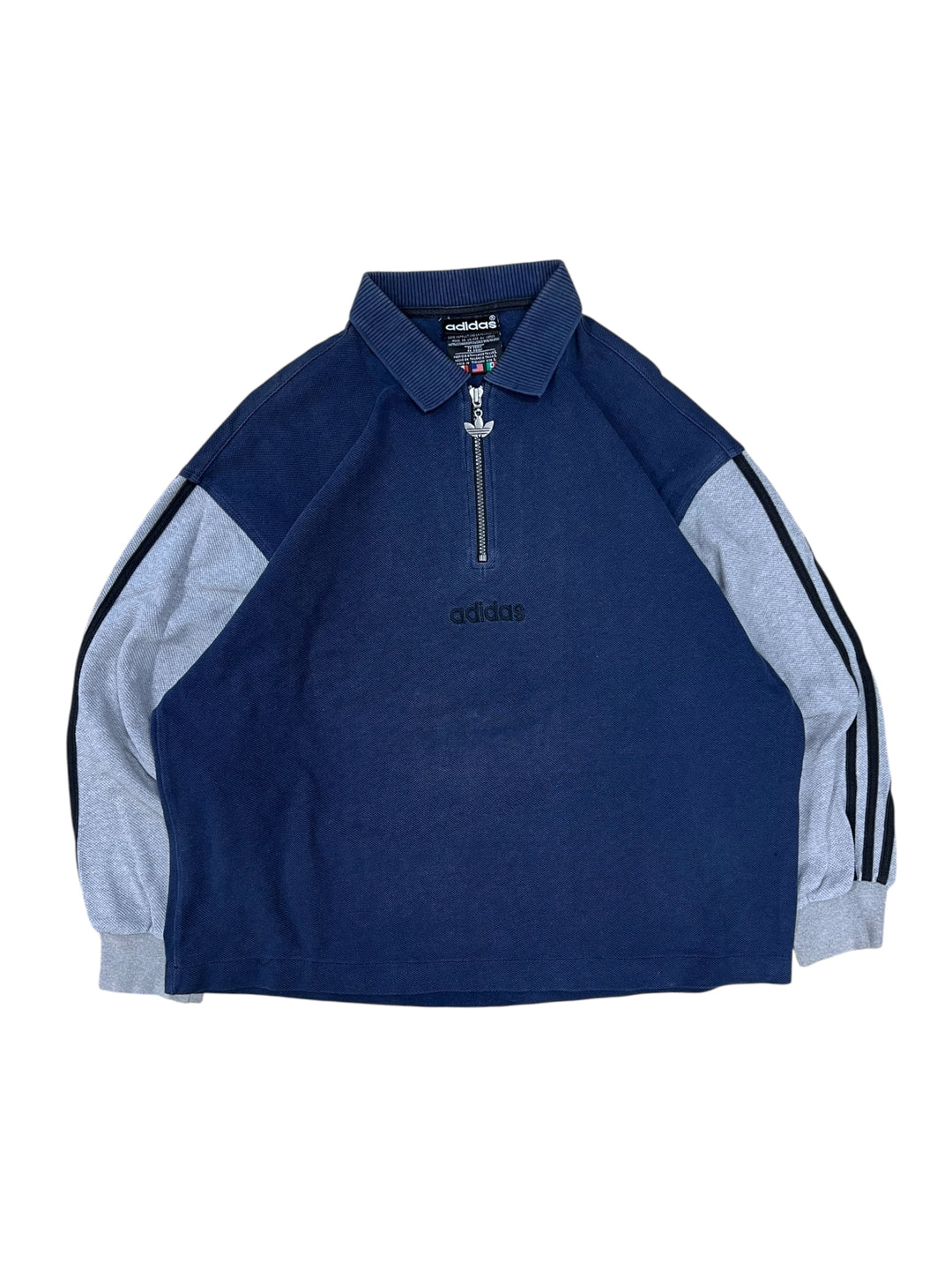 Adidas Vintage Long Sleeve Polo Sweatshirt Men’s Large