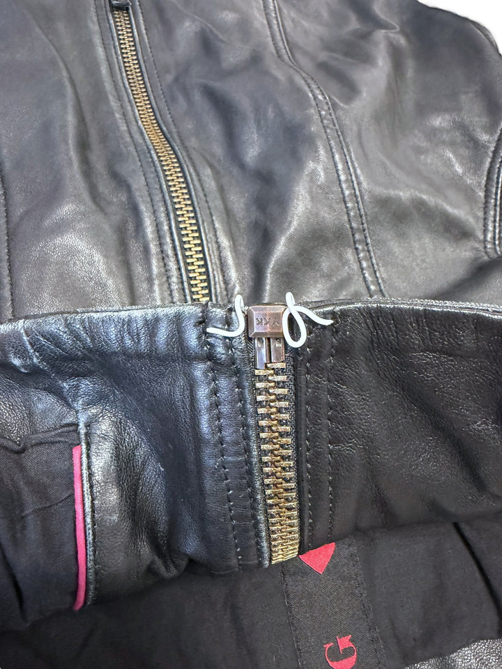 Mustang “Captiva” black leather biker jacket extra small