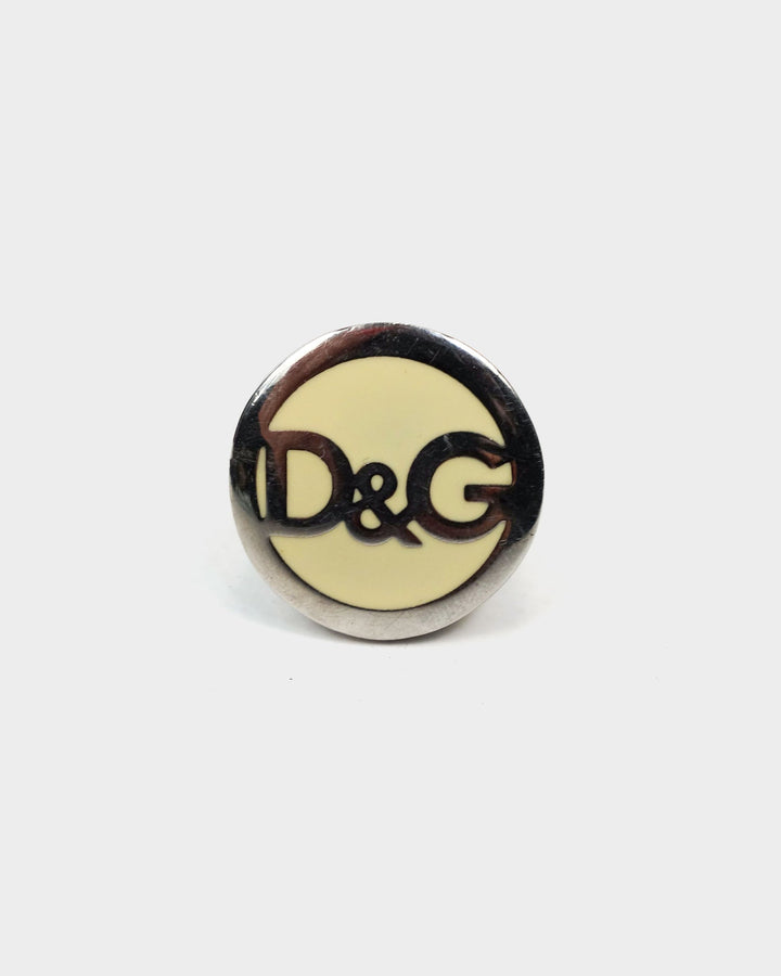 DOLCE & GABBANA YELLOW LOGO RING 2000'S