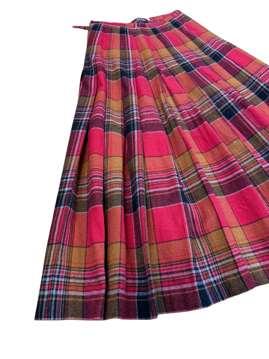Vintage tartan wool wrap skirt s-m