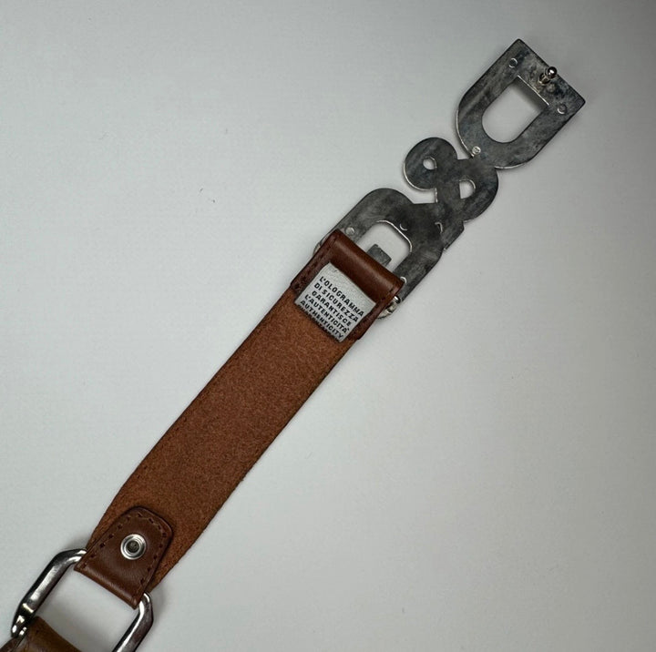 Dolce&Gabbana oversized logo buckle leather belt