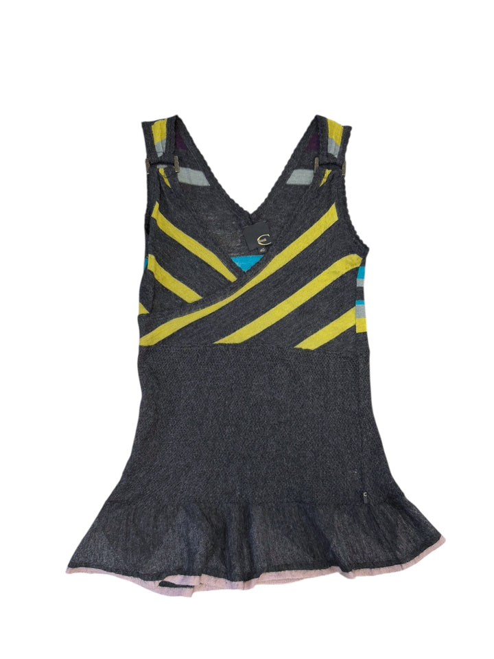 Just Cavalli striped knit flared-hem top small