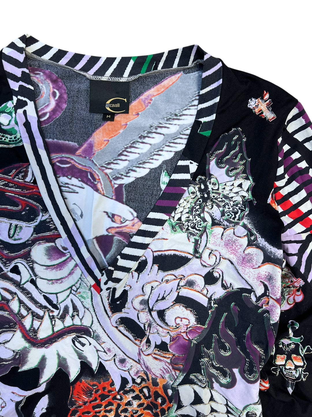 Just Cavalli grunge print top medium