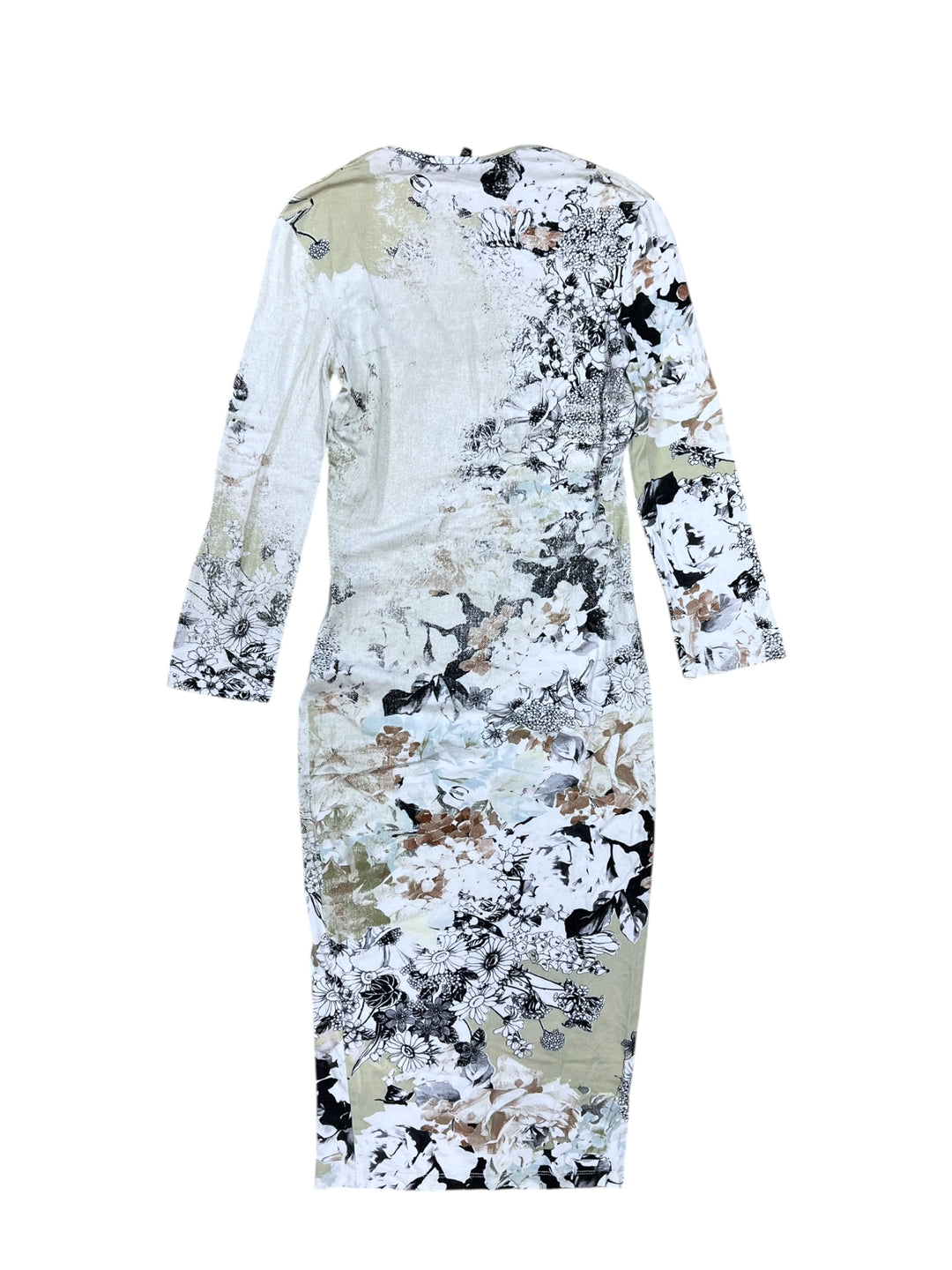 Just Cavalli Vintage Floral Bodycon Midi Dress Small