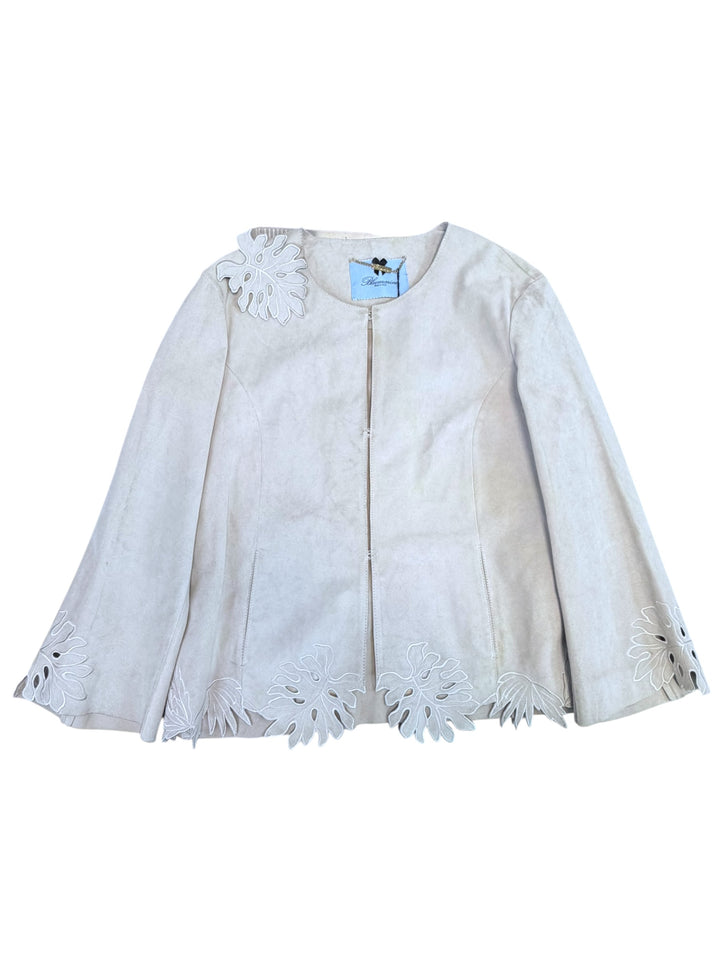 Blumarine suede leather jacket beige IT 40