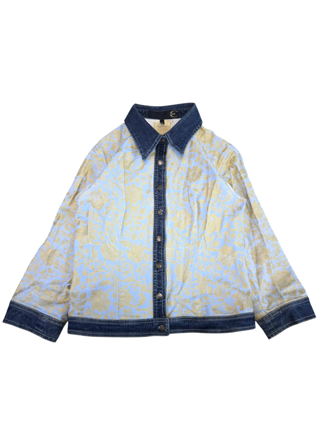 Just Cavalli floral jacquard denim jacket