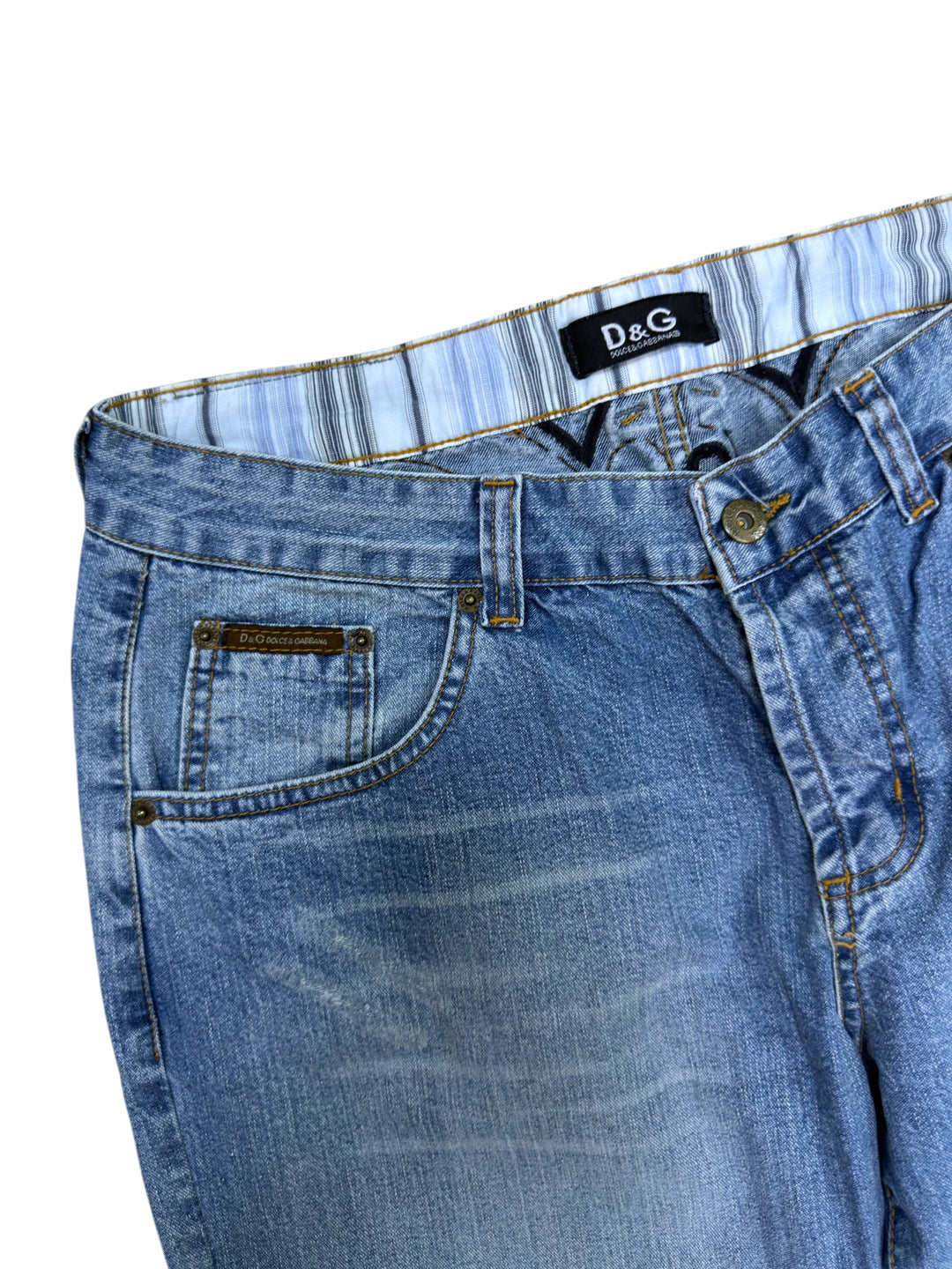 Dolce&Gabbana oversized logo jeans blue denim