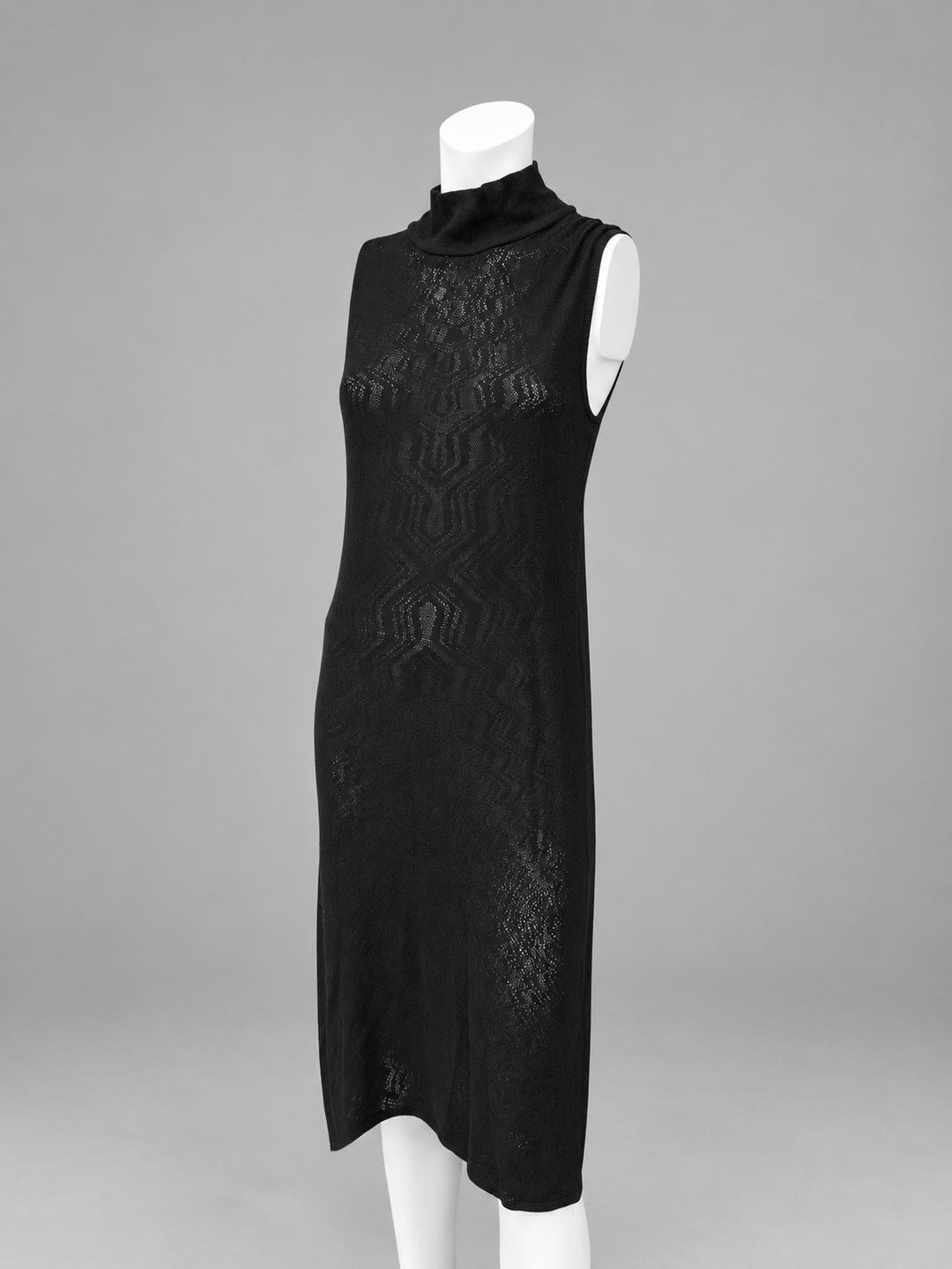 Missoni sheer knit turtleneck midi dress