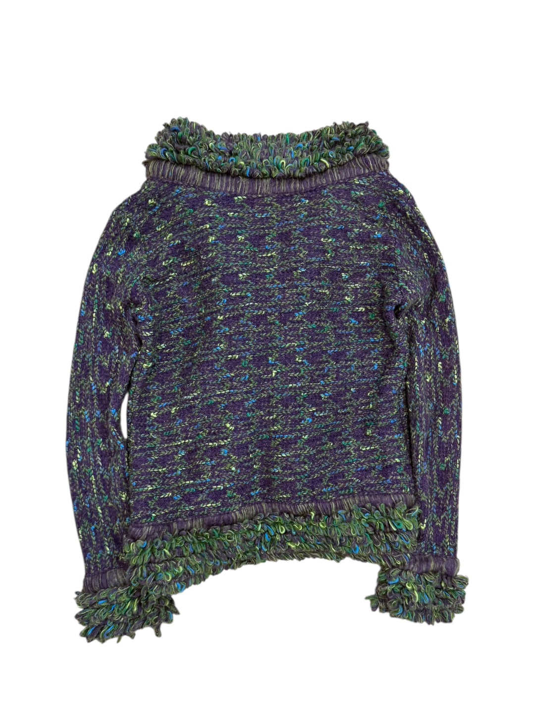 Vintage Italian funky boucle knit cardigan small