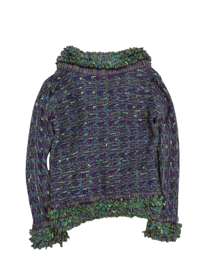 Vintage Italian funky boucle knit cardigan small