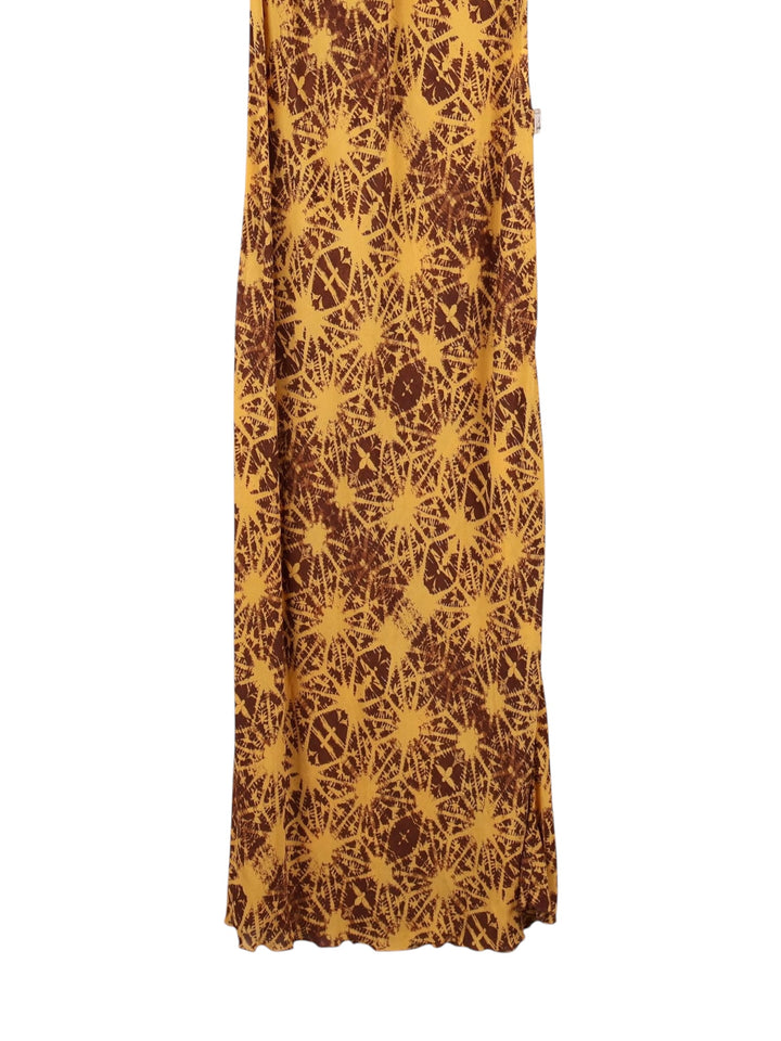 Jean Paul Gaultier abstract print slip maxi dress