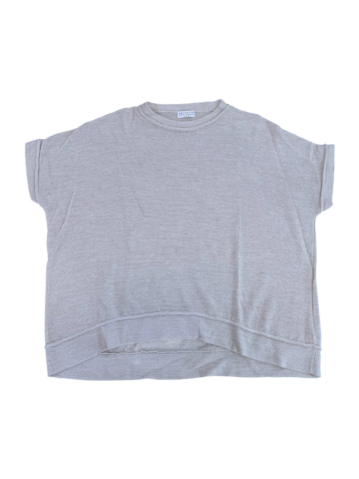 Brunello Cucinelli metallic knit oversized top
