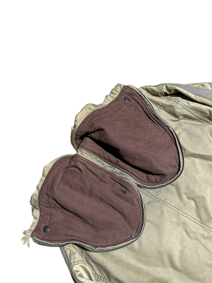 Diesel cotton military parka olive brown medium