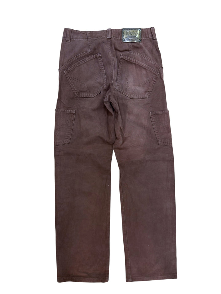 Dolce&Gabbana 2000s brown utility carpenter trousers