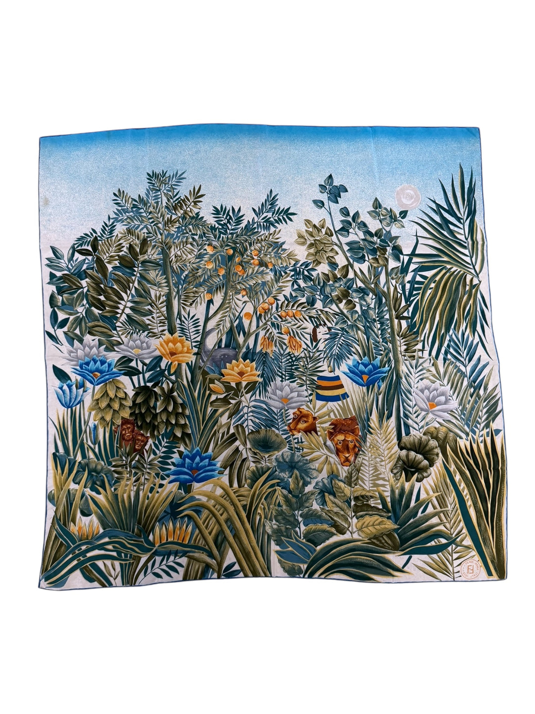 Fendi 1970s “Jungle Garden” Silk Scarf