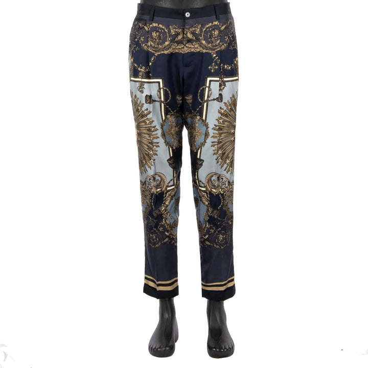 Dolce&Gabbana Baroque Zodiac Sun Silk Vest & Pants Set Medium