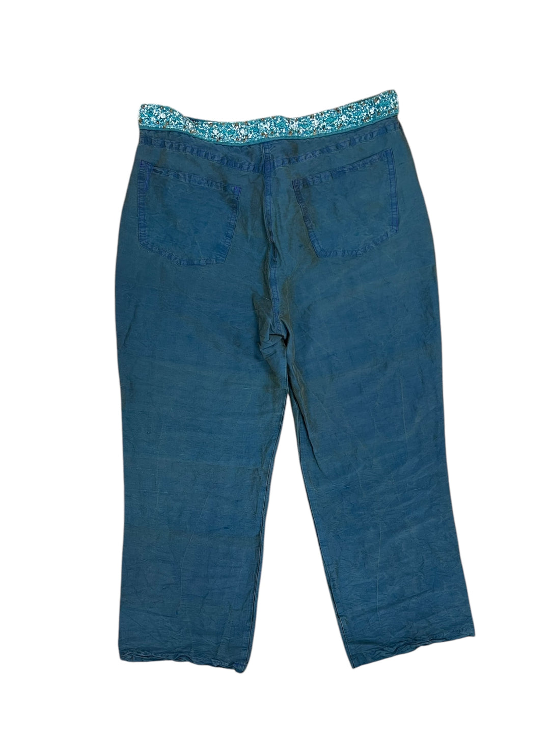 Etro vintage silk straight pants women’s small(34)