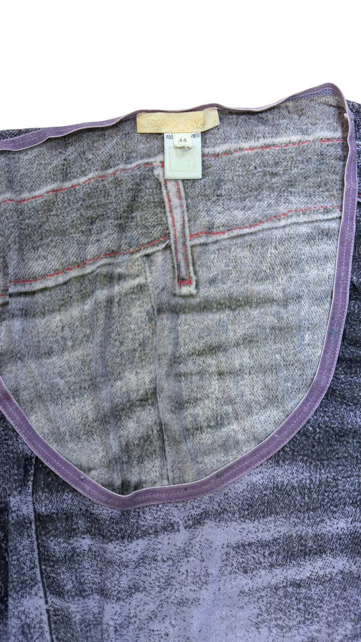 Vintage Roberto Cavalli Trompe L’Oeil mesh top