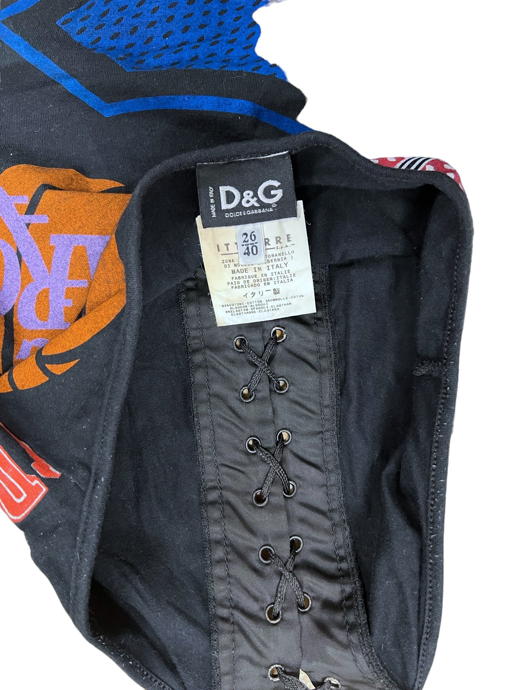 vintage italy製 Dolce&Gabbana lace up Vintage 90s DOLCE GABBANA 