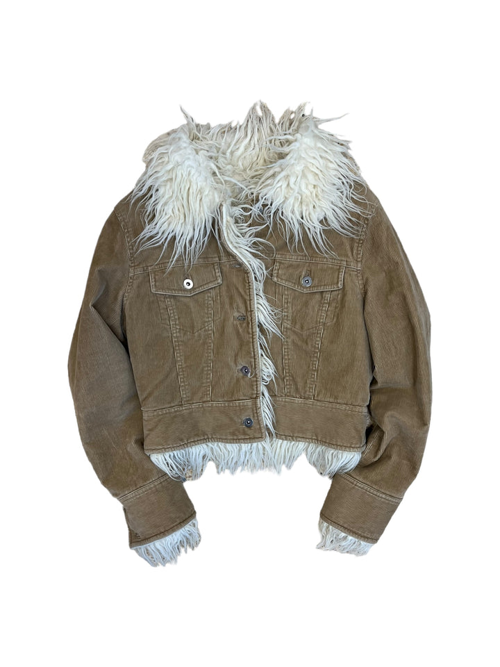 Vintage corduroy shag jacket women’s medium
