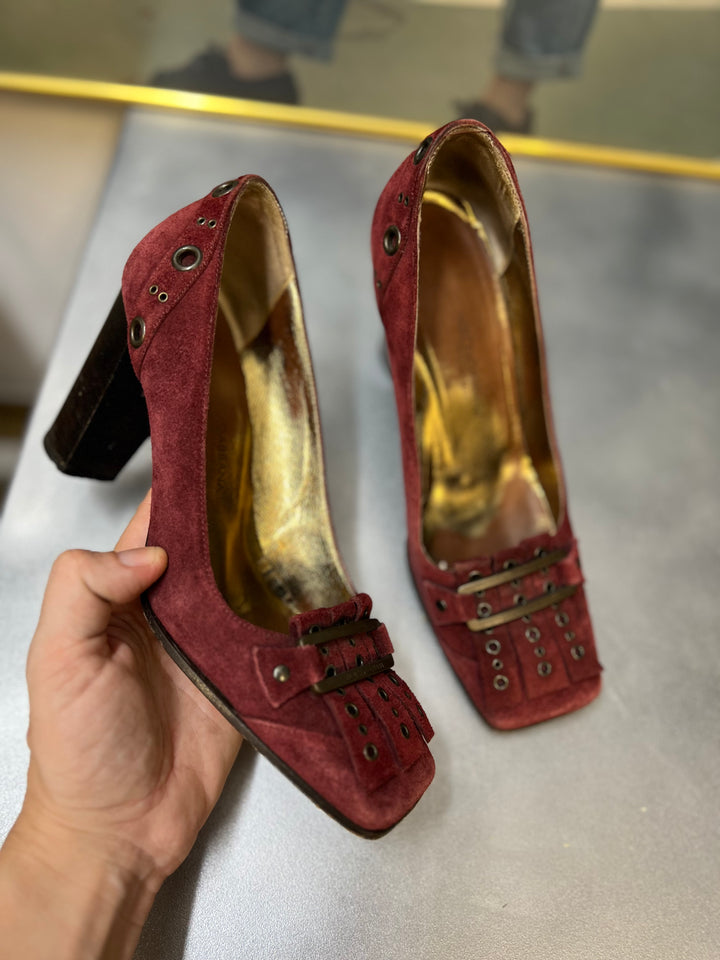 Dolce&Gabbana Suede Studded High Heels Size eu37