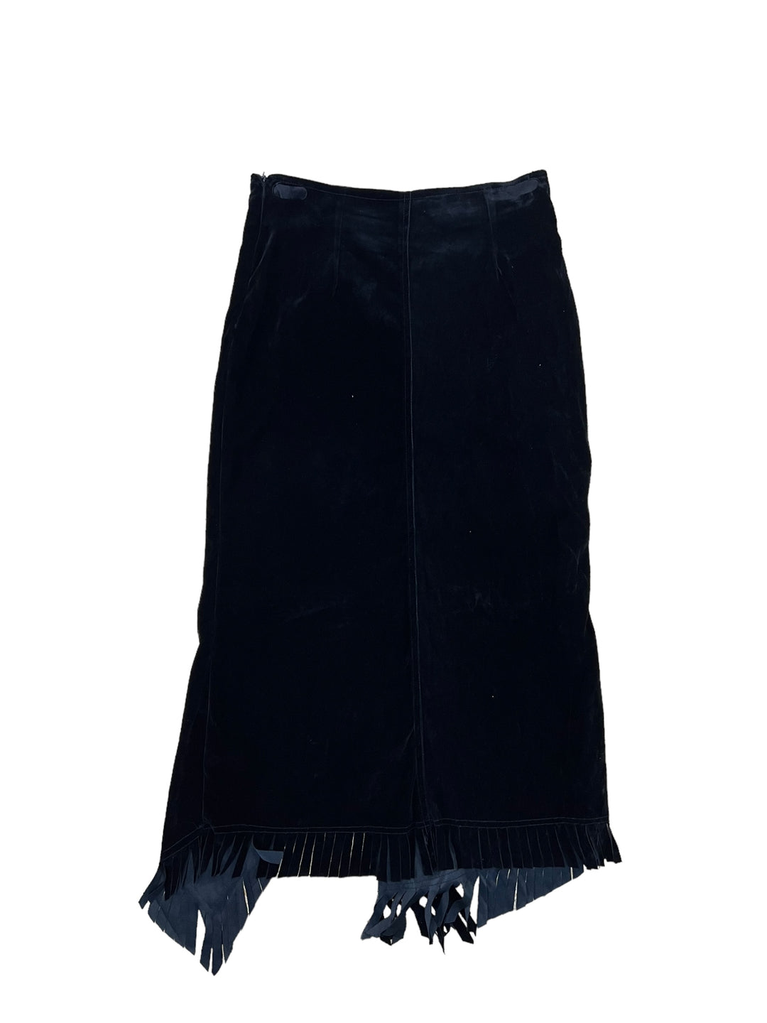 Vintage velour fringed skirt women’s small