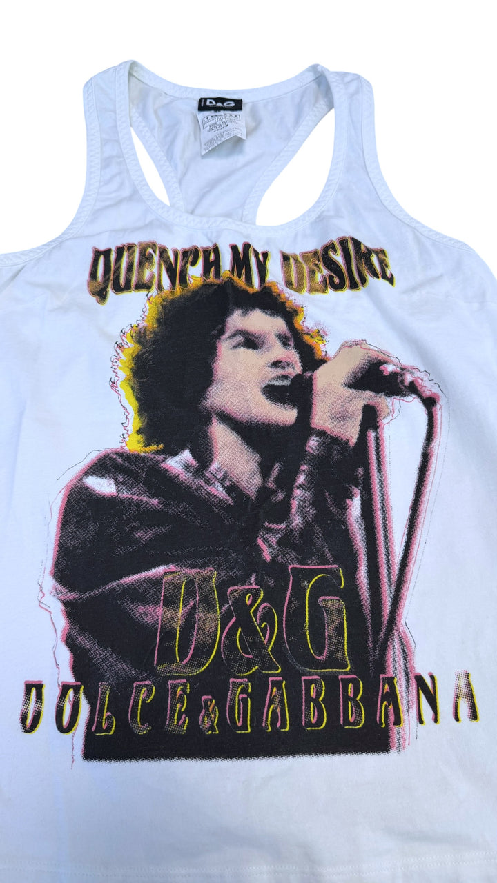Dolce&Gabbana Jim Morrison “Quench my desire” graphic tank top